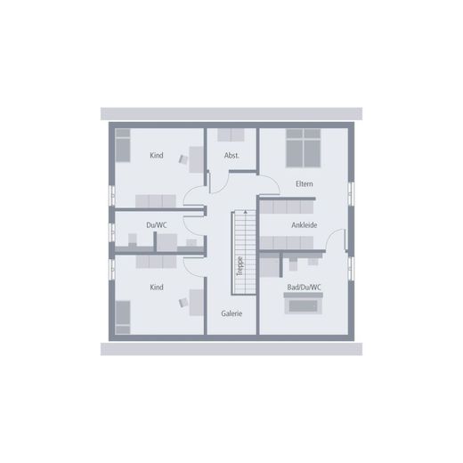 UNA CASA CHE CONVINCE PER LA GRANDE DISPONIBILITÀ DI SPAZIO – Grundriss Dachgeschoss