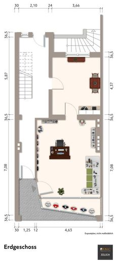 Mitten im Zentum investieren, Mehrfamilienhaus in Jülich – Grundriss EG