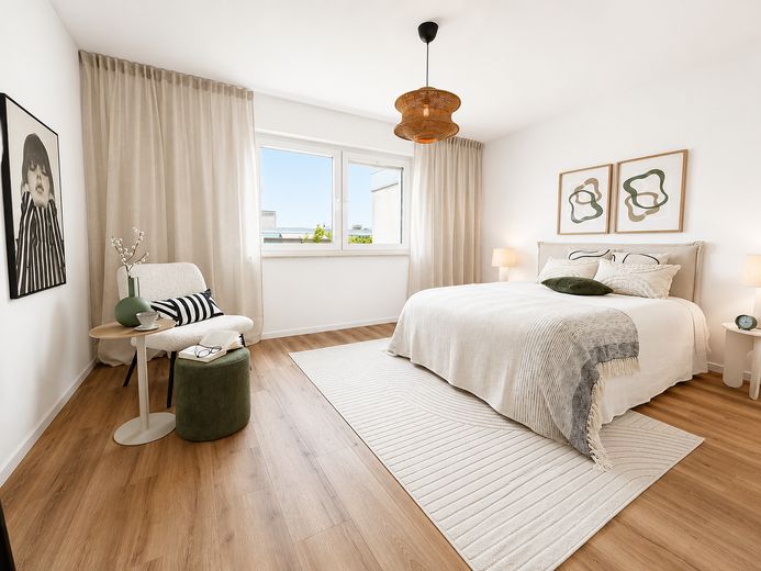 *NEU & PROVISIONSFREI* Top sanierte 3,5-Zimmer-Wohnung mit Balkon in Essen-Haarzopf – Schlafbereich