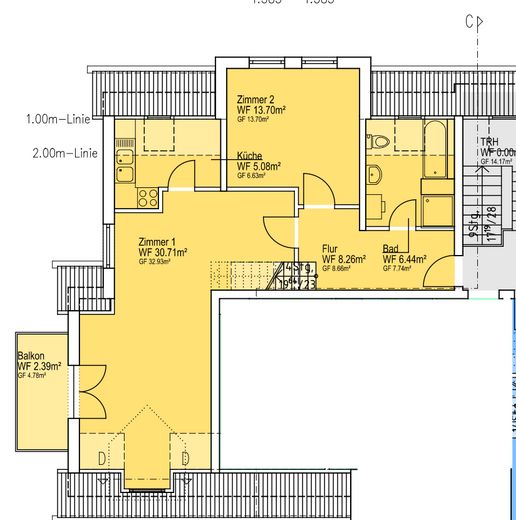 3-room maisonette apartment in Schwalbenweg/ Welsleben – Wohnung OG