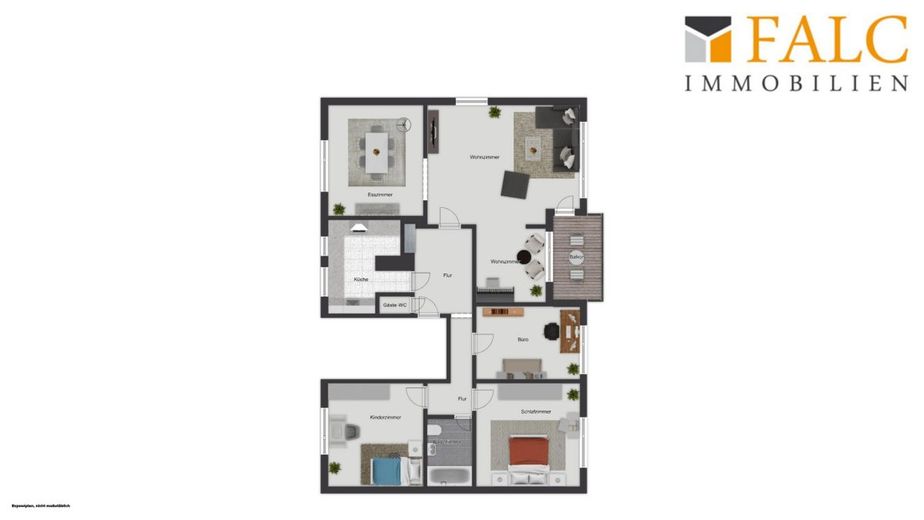 Großzügige, teilentkernte 5-Zimmer-Wohnung in Rheinnähe – Grundriss