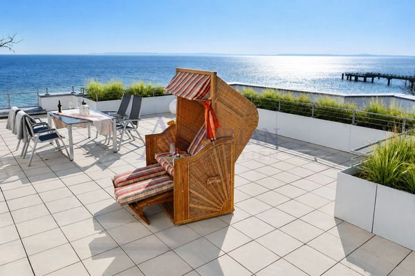 Logenplatz über der Ostsee - Meeresdomizil mit 82 m² Dachterrasse &amp; Sauna