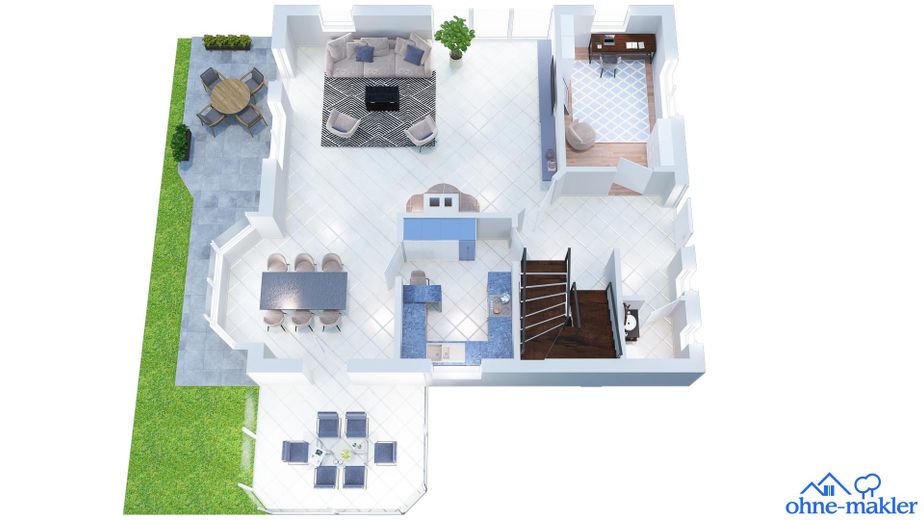 Geniş manzaralı yenilikçi mimar evi; cömert yaşam alanı; modern enerji tedariki – EG