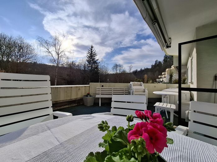 Sonnige Terrasse