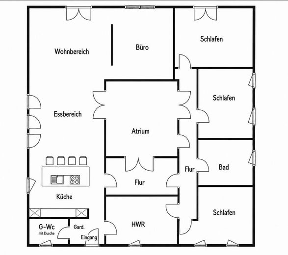 Einfamilienhaus| Außergewöhnlicher Atrium-Bungalow | A+ Energieeffizienz | barrierearm | von PRIVAT – Foto 23
