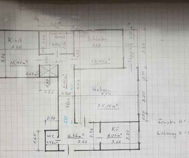 Fantásticamente modernizado: apartamento en propiedad de 3 habitaciones en ubicación céntrica - sin comisión – Grundriss Wohnung