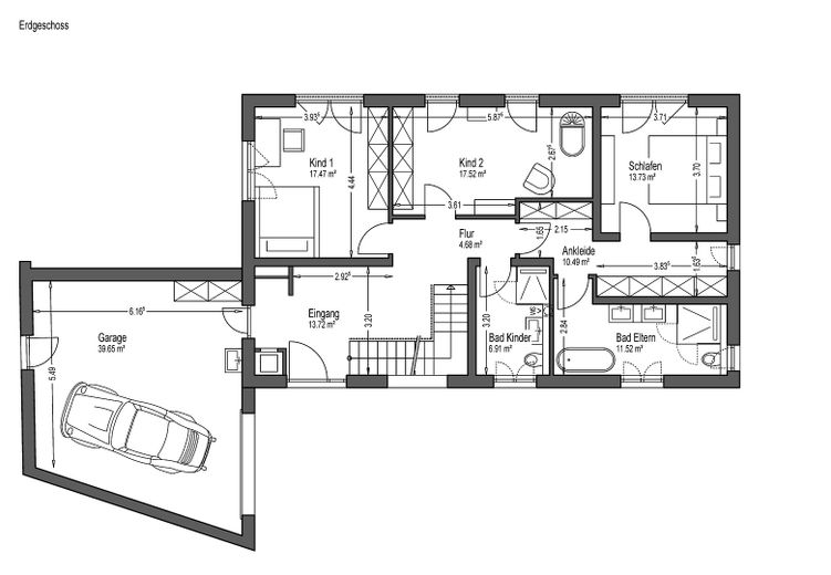 Architect’s villa 2023 | 323 m² | Kinzigtal view | Sauna & fireplace | A+ | Frankfurt 35 min – Grundriss - EG