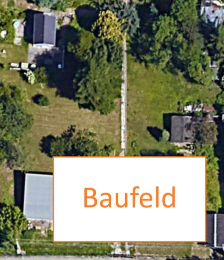 Draufsicht mit Baufeld