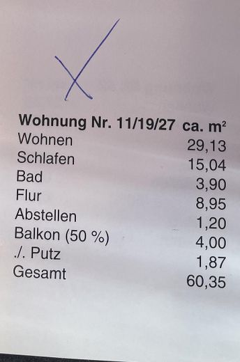 Gepflegte 2-Zimmer-Wohnung mit Balkon, Einbauküche, Stellplatz & Aufzug in Maintal-Dörnigheim – Wohnfläche
