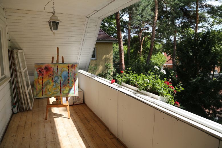 Innenbalkon im Sommer