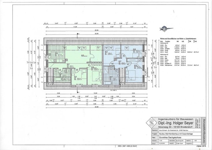 Grundriss DG - grün