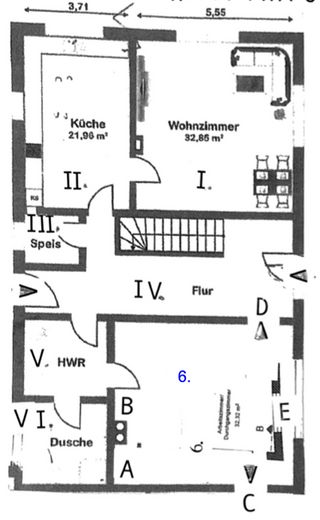 Grundriss- Haupthaus-  EG