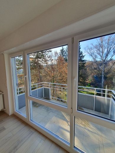 Balkon mit Blick ins Grüne