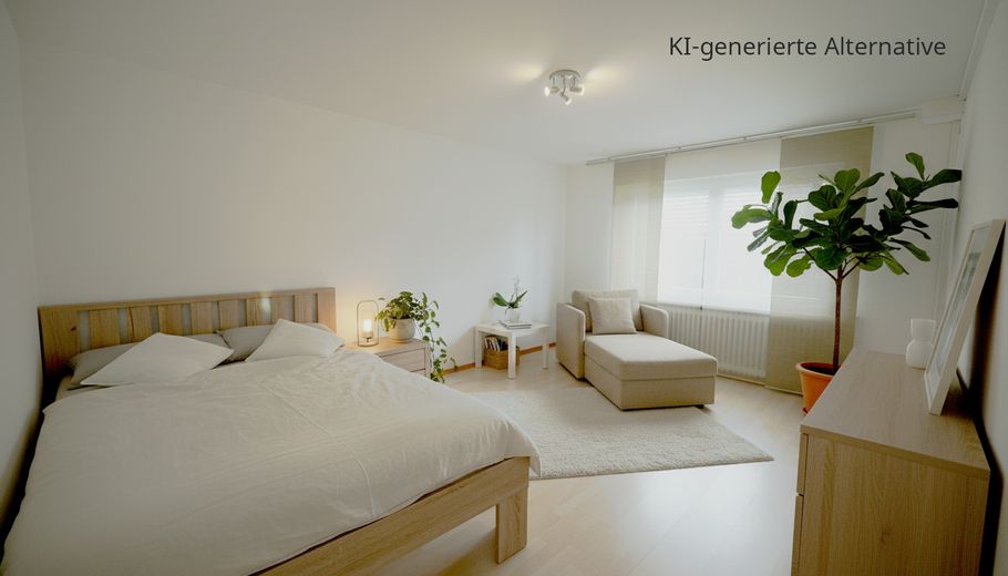 Wohnen, Arbeiten, Vermieten: Flexibles Raumwunder mit Anbau! – Schlafzimmer 2 KI generiert