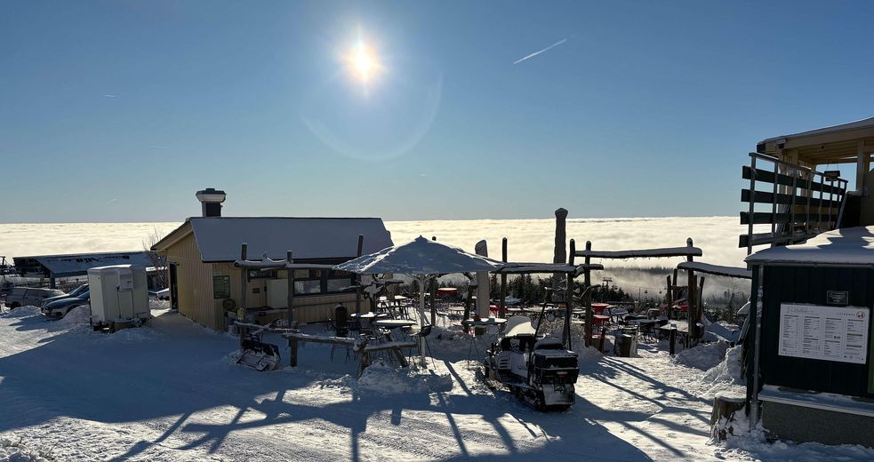 Das Gartenrestaurant im Winter