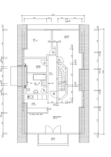 Grundriss mit ca. 90 qm Fläche