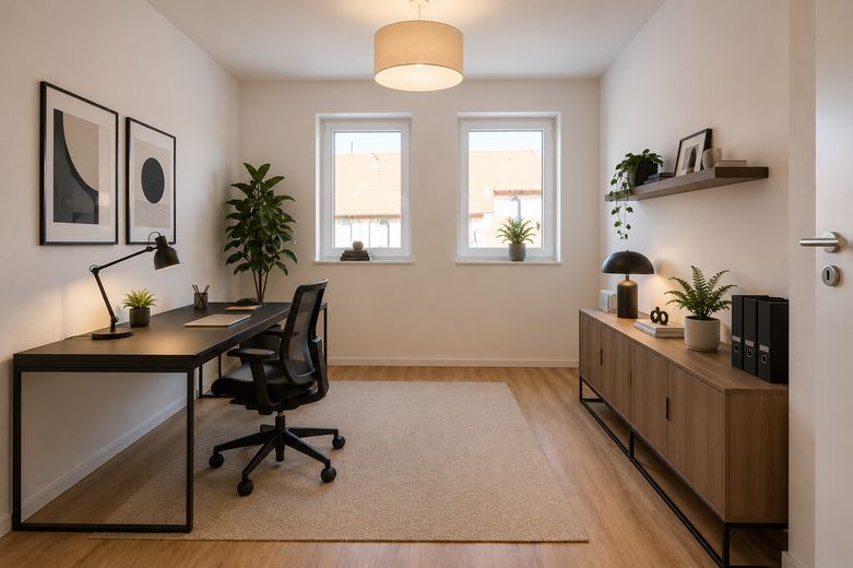 W8 Obergeschoss | 3 Zimmer | 87,36 qm in Krumbach (W8) – Virtuell möbliert