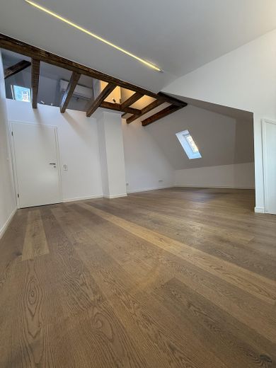 Lichtdurchflutete & klimatisierte DG-Wohnung in Stuttgart West – Wohn- Esszimmer