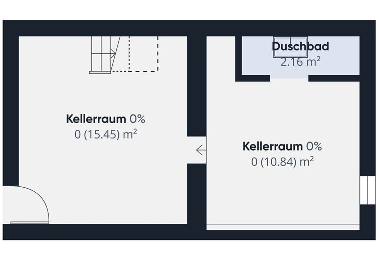 Hastedt | Vermietetes Reihenmittelhaus im beliebten "Klein Mexico" – S&amp;P | Grundriss Kellergeschoss