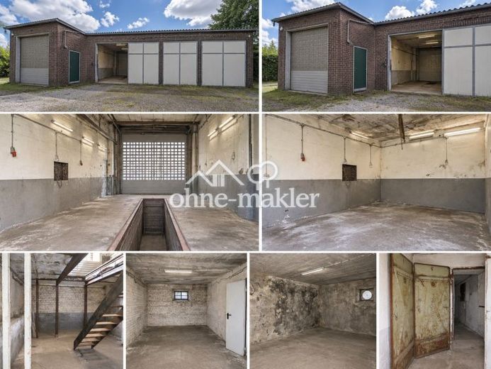 Gewerbe-/Werkstatthalle mit Arbeitsgrube, Doppelgarage und Lager – Foto 1