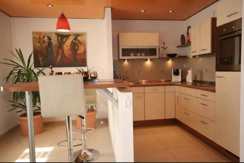 Offene Küche mit Wohnbereich