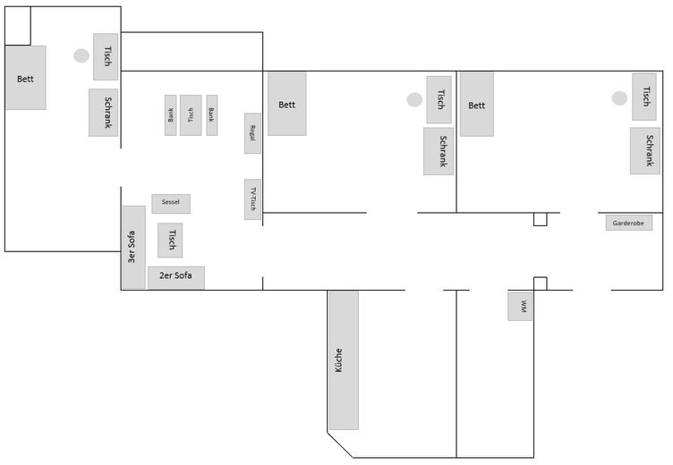Zimmer in schöner 3er Frauen-WG | Stadtmitte direkt am Paulusanger – Grundriss