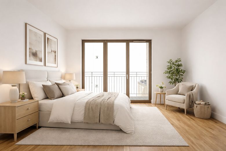 H9-09 → Exklusive 3-Zimmer-Wohnung mit 2 Balkonen und Weitblick über Berlin – Einrichtungsbeispiel
