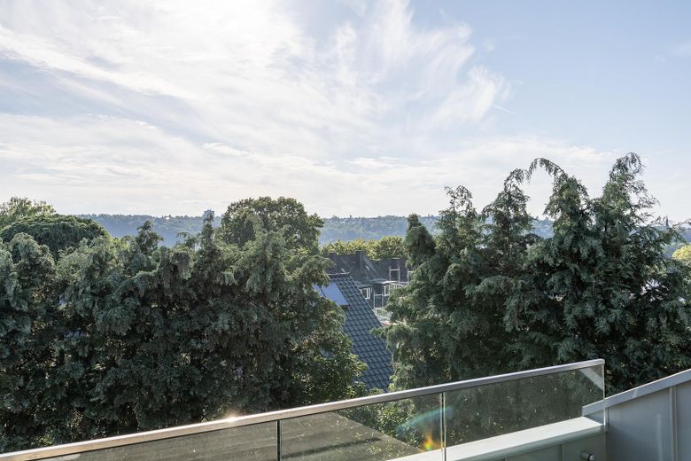 Attraktive Maisonettewohnung mit Haus-im-Haus-Charakter, Dachloggia, Garage – Ausblick