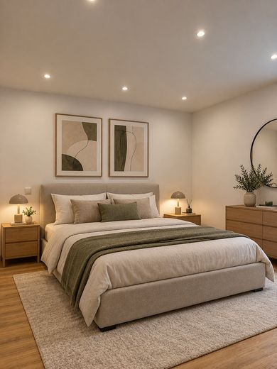 Frisch modernisierte 3-Zimmer-Wohnung mit Loggia – sofort bezugsfrei und Provisionsfrei – Schlafzimmer mit KI möbliert