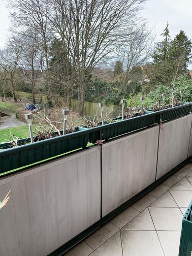 courtagefrei: gepflegte Wohnung in ruhiger Wohnanlage auf Eigenland – Blick vom Balkon