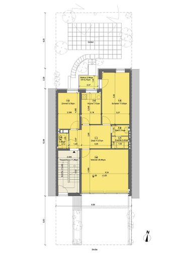 Erdgeschosswohnung in Alsternähe (Uhlenhorst) mit exklusiver Gartennutzung in Architektenhaus – Grundriss Erdgeschoss
