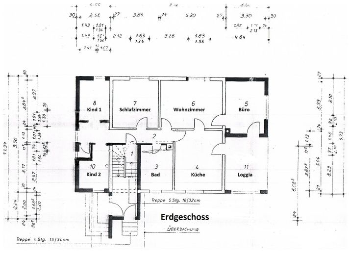 REDUZIERT:  Top Mehr-Familien-Haus in 1a Lage von Bruchsal - von Privat – Erdgeschoss: 5 Zimmer Kü Bad L
