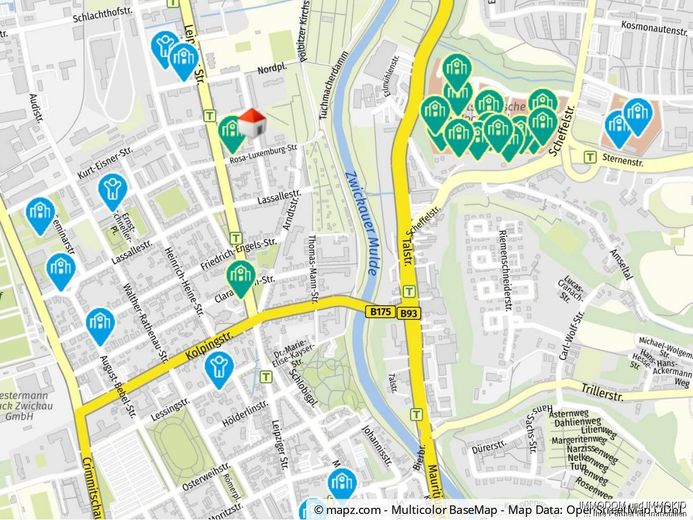 2-Zimmer-Dachwohnung in beliebter Grünlage günstig zu vermieten! – Kartenausschnitt