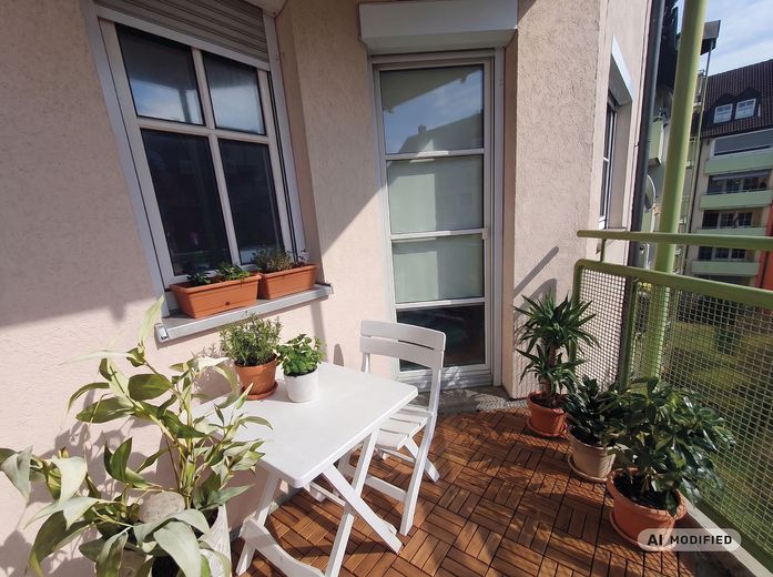 Luminoso appartamento di 2 locali con balcone esposto a sud – parzialmente arredato, 3° piano con ascensore a Gostenhof – Balkon Neu