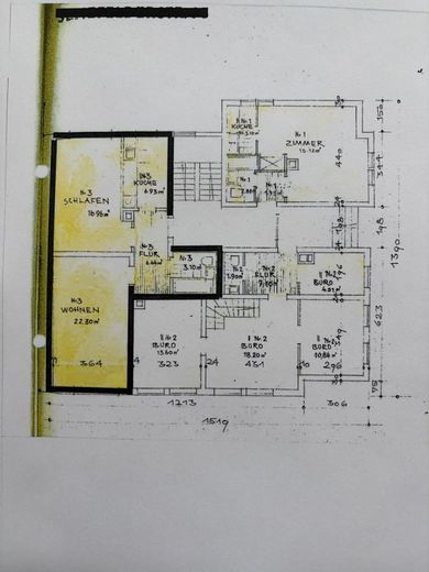 Großzügig geschnittene 2‑Zimmer‑Wohnung in zentraler West‑Lage von Stuttgart – Grundriss WHG 3 Senefelderstr. 93
