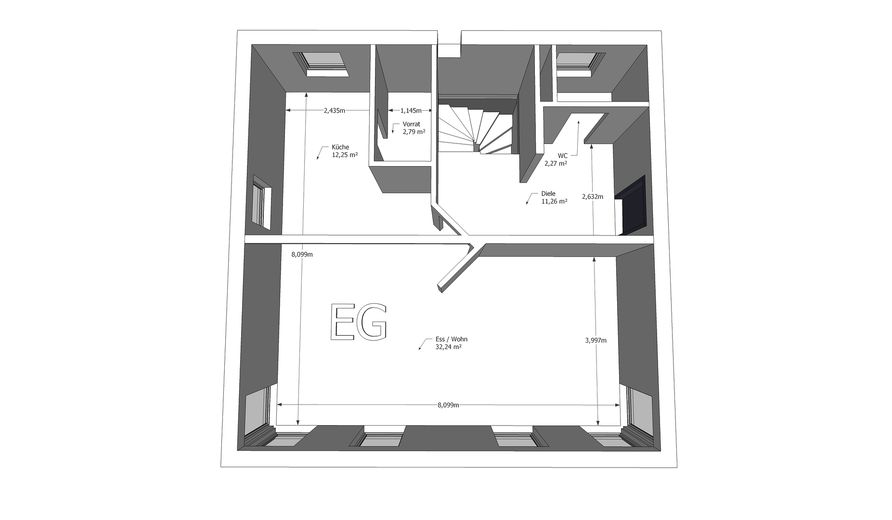 Provisionsfrei Freistehendes EFH BJ 2011, 2 Vollgeschosse, Keller – EG