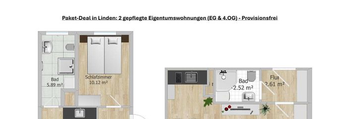 Grundrisse EG und 4. OG