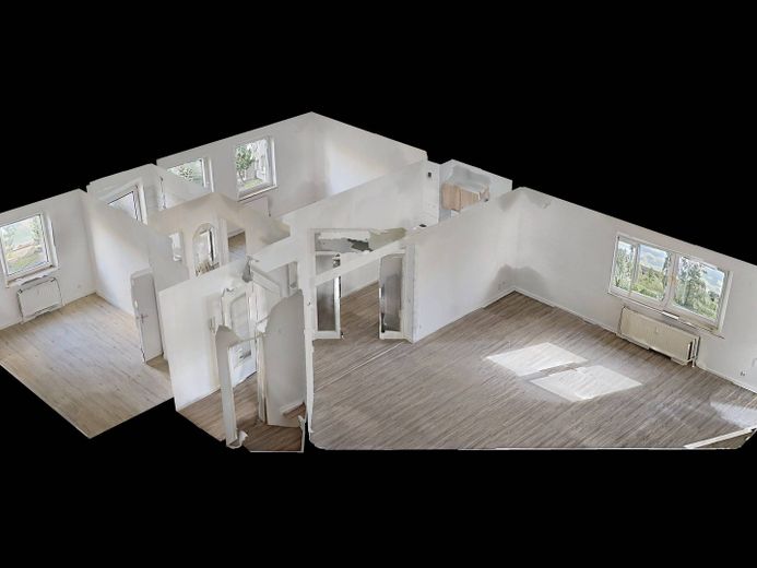 Duże 3-pokojowe mieszkanie z BALKONEM i umeblowaną kuchnią w Flensburg-Weiche – 3D-Ansicht Grundriss