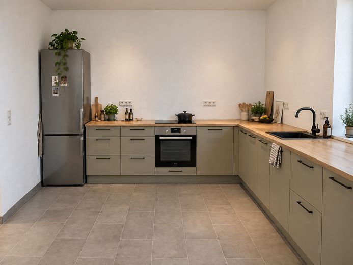 Großzügige 2-Zimmer-Wohnung mit überdachter Terrasse in Höhr-Grenzhausen – Küche (Visualisierung)