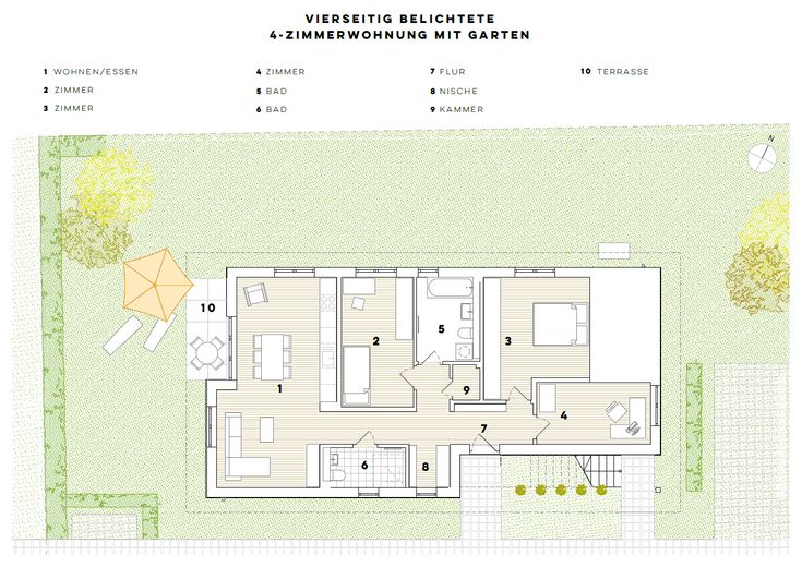 4-Zimmer-Familienparadies: Neubau-Erstbezug mit 2 Bädern, Privatgarten und eigenem Stellplatz! – Grundriss