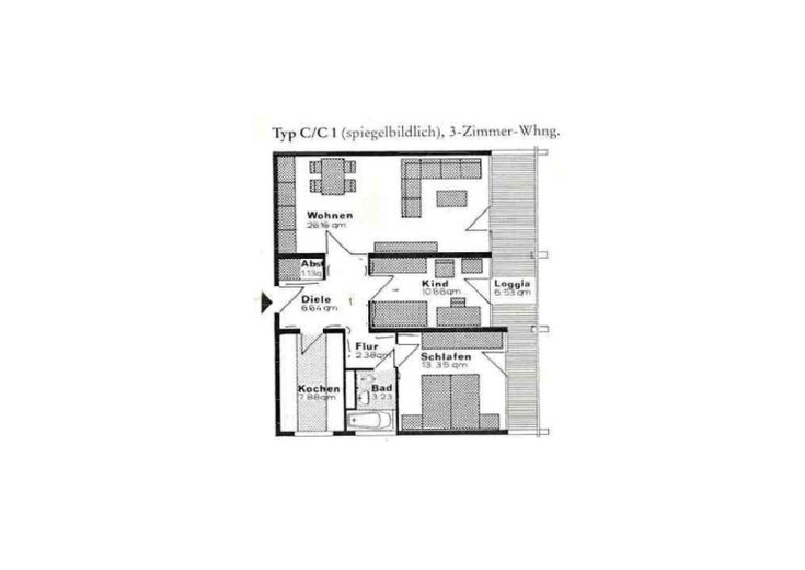 Grundriss der Wohnung