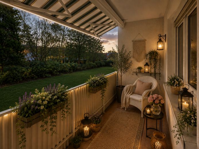 Sanierte 3-Zimmer-Eigentumswohnung mit Balkon in Bielefeld-Schildesche – Loggia mit Grünblick