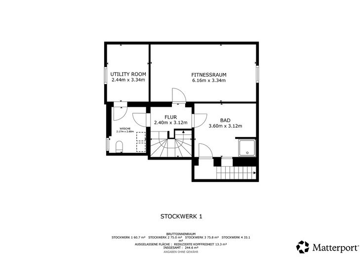 Casa a schiera terminale di lusso | 225 m² | Ristrutturata a nuovo nel 2025 | Classe A+ | FV + Swim Spa – Kellergeschoss