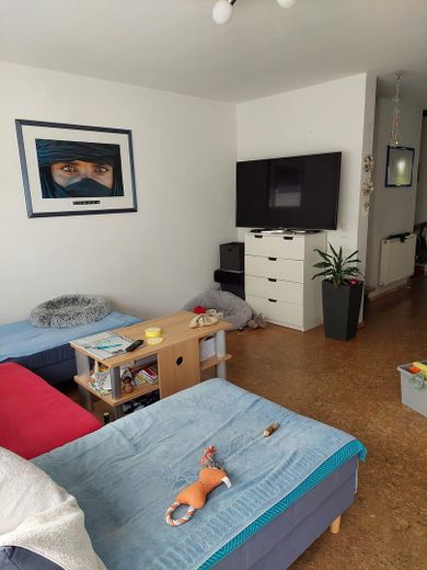 Modernisiertes Reihenmittelhaus mit Garten, Sauna und Photovoltaikanlage – Wohnzimmer EG