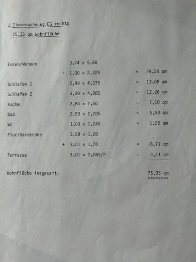 3-Zi-Gartenwohnung mit Terrasse und TG – ab sofort frei – Übersicht qm
