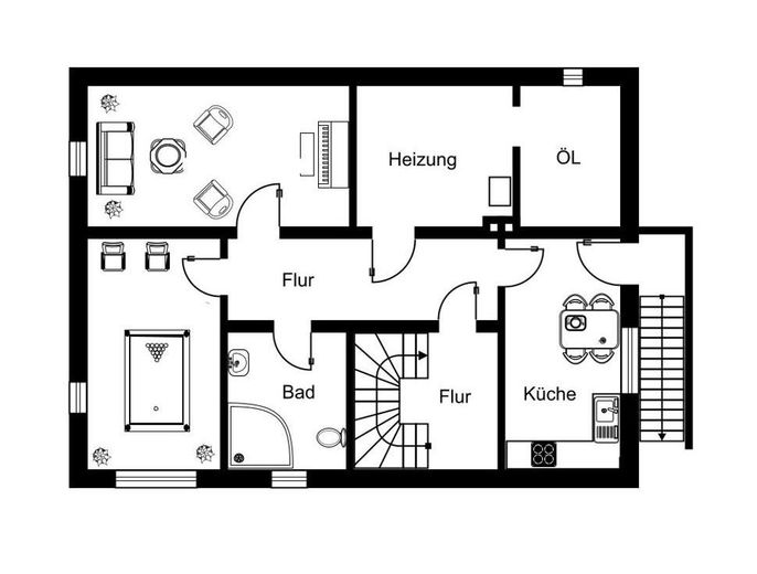 Ampio bilocale con nuova cucina componibile e ingresso indipendente – disponibile da subito – Grundriss