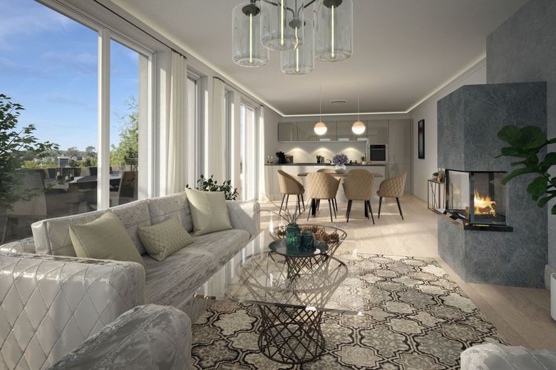 Ostseebad Sellin   Leben im Penthouse – Wohnzimmer