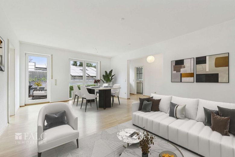 Moderne 3-Zimmerwohnung im Hochparterre in ruhiger Lage von Karlsruhe-Grünwettersbach – Visualisierung: Toller Schnitt