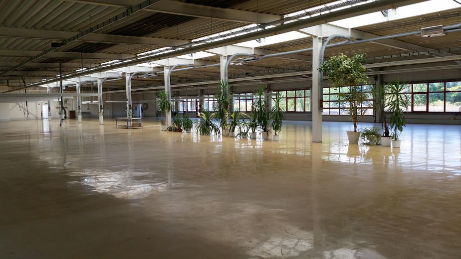 Fußbodenheizung in der Halle