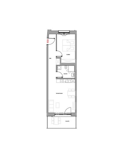Hochwertige 2-Zimmer Wohnung im Neubau! **mit Möbelgutschein** – Grundriss